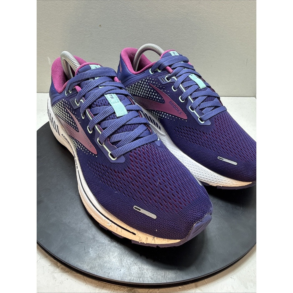 Brooks Adrenaline GTS 22 Women's Size 9.5 Purple Pink Mint Running Shoes 120353